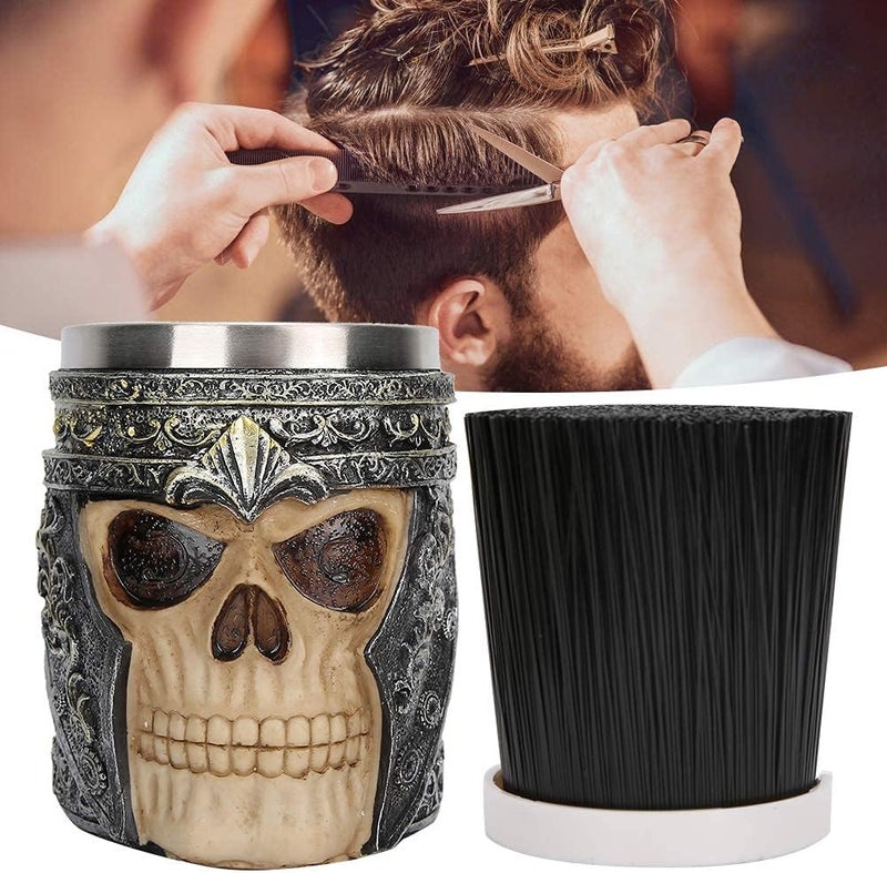 woobles Salon Scissors Holder, Retro Skull Pattern Salon Shear Holder, Professional Stylist Scissors Hair Clips Combs Storage Box for Salon/Barber Shop - Image 5